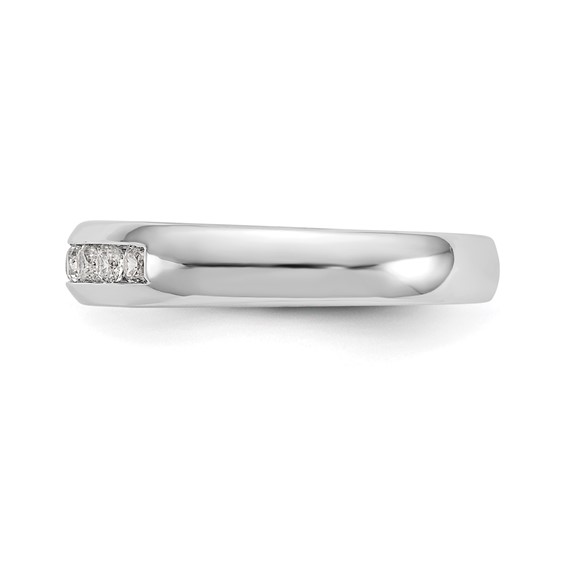 14K White Gold 7-Stone (Holds 7-2.1mm Round) Channel Band Mounting