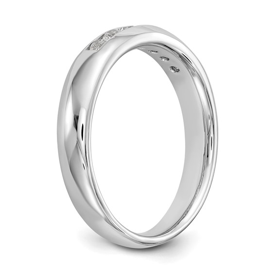 14K White Gold 7-Stone (Holds 7-2.1mm Round) Channel Band Mounting