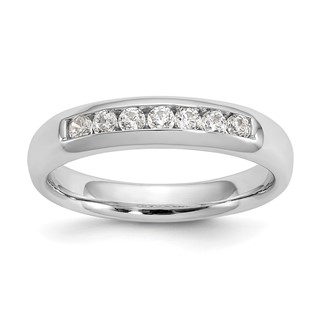 14K White Gold 7-Stone (Holds 7-2.1mm Round) Channel Band Mounting