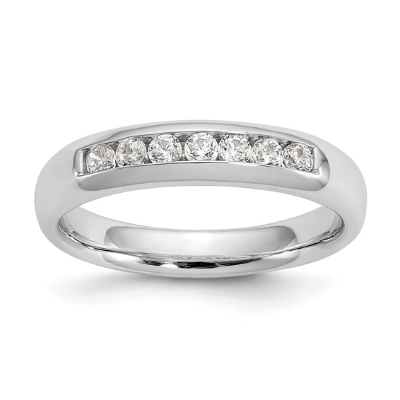 14K White Gold 7-Stone (Holds 7-2.1mm Round) Channel Band Mounting