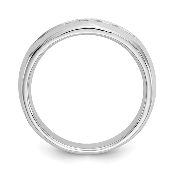 14K White Gold 7-Stone (Holds 7-2.3mm Round) Channel Band Mounting
