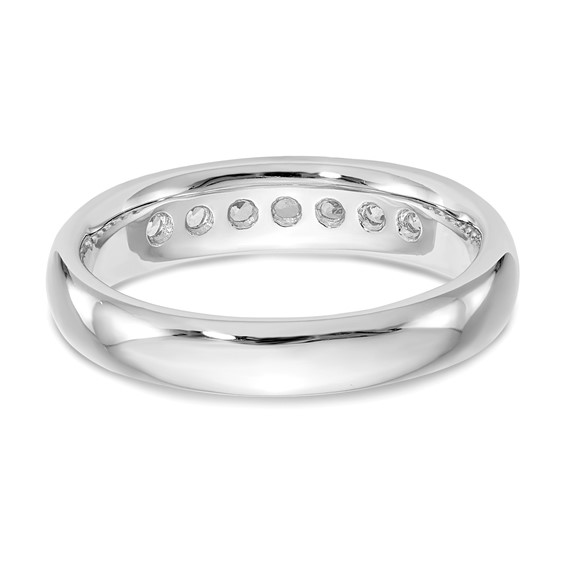 14K White Gold 7-Stone (Holds 7-2.3mm Round) Channel Band Mounting