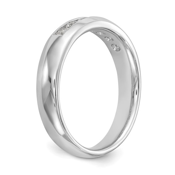 14K White Gold 7-Stone (Holds 7-2.3mm Round) Channel Band Mounting