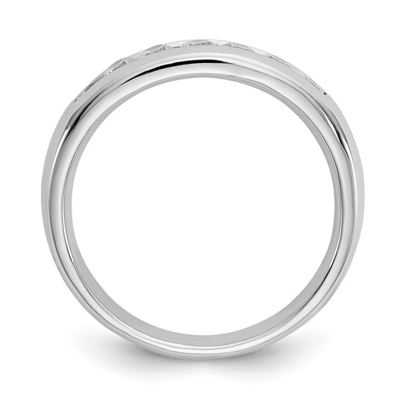 14K White Gold 7-Stone (Holds 7-2.5mm Round) Channel Band Mounting