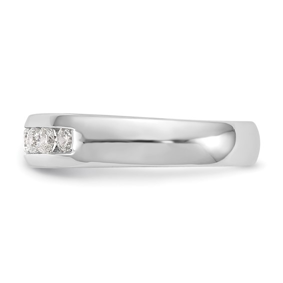 14K White Gold 7-Stone (Holds 7-2.5mm Round) Channel Band Mounting