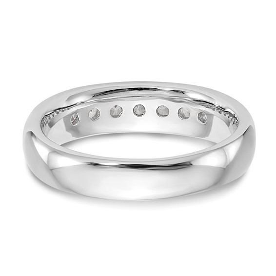 14K White Gold 7-Stone (Holds 7-2.5mm Round) Channel Band Mounting