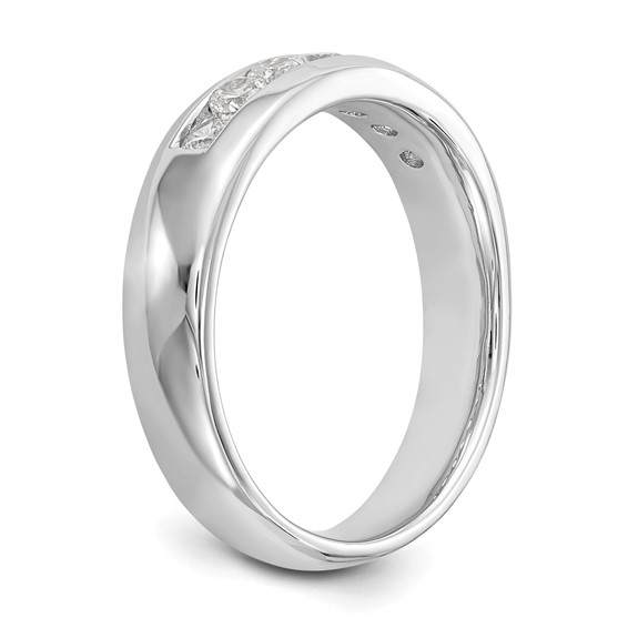 14K White Gold 7-Stone (Holds 7-2.5mm Round) Channel Band Mounting