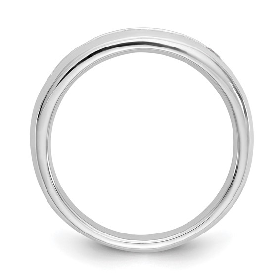 14K White Gold 7-Stone (Holds 7-2.6mm Round) Channel Band Mounting