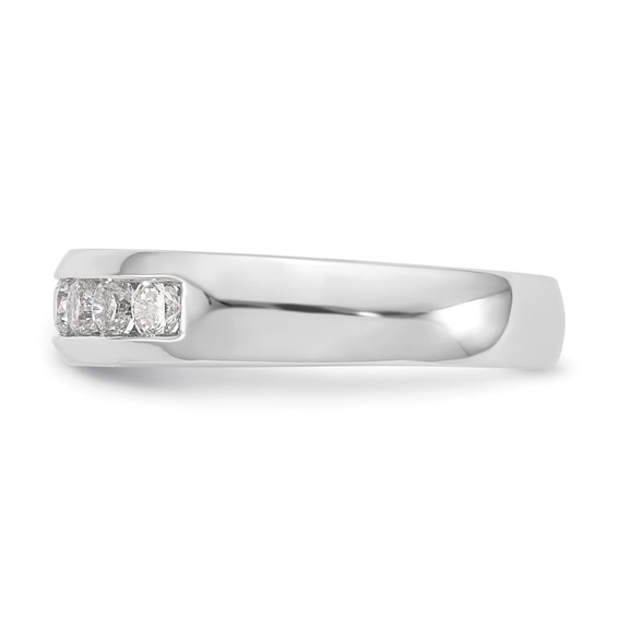 14K White Gold 7-Stone (Holds 7-2.6mm Round) Channel Band Mounting