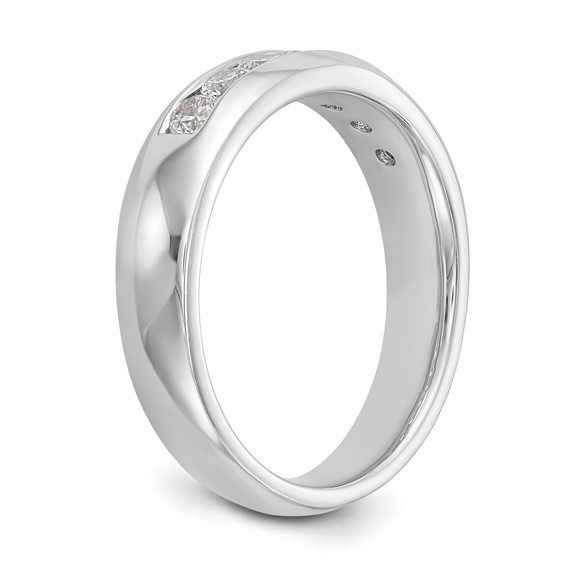 14K White Gold 7-Stone (Holds 7-2.6mm Round) Channel Band Mounting