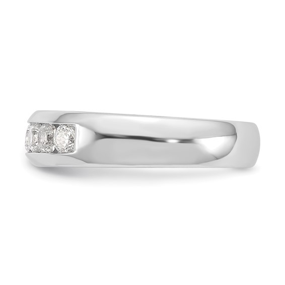 14K White Gold 7-Stone (Holds 7-2.8mm Round) Channel Band Mounting