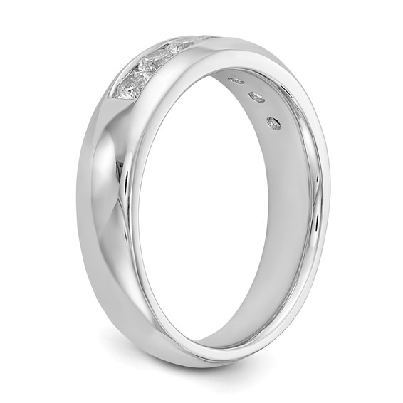 14K White Gold 7-Stone (Holds 7-2.8mm Round) Channel Band Mounting