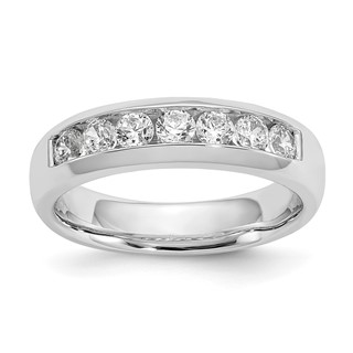 14K White Gold 7-Stone (Holds 7-2.8mm Round) Channel Band Mounting