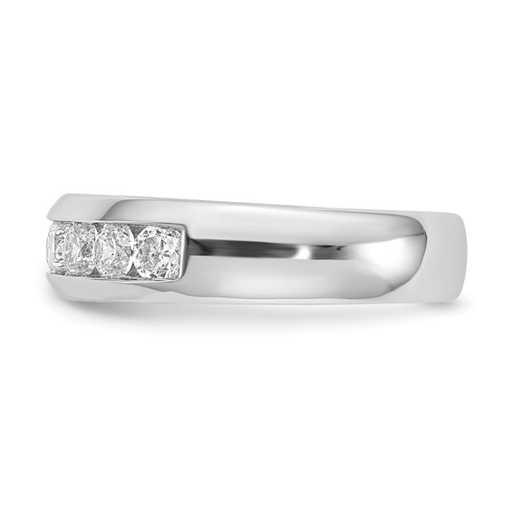 14K White Gold 7-Stone (Holds 7-2.9mm Round) Channel Band Mounting