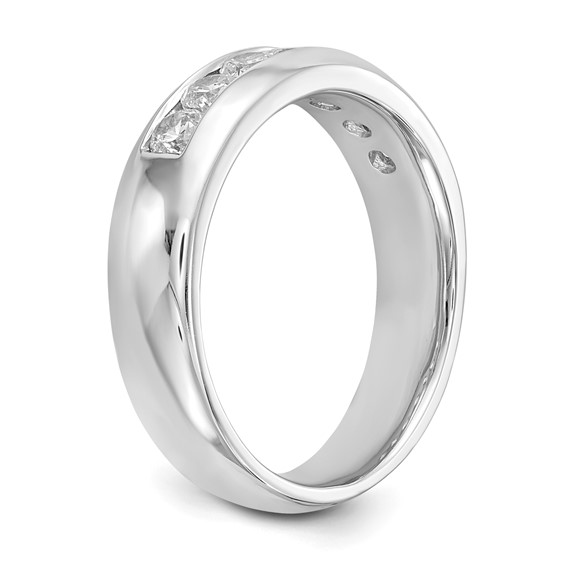 14K White Gold 7-Stone (Holds 7-2.9mm Round) Channel Band Mounting