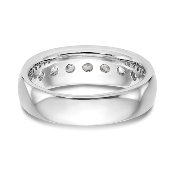 14K White Gold 7-Stone (Holds 7-3.6mm Round) Channel Band Mounting