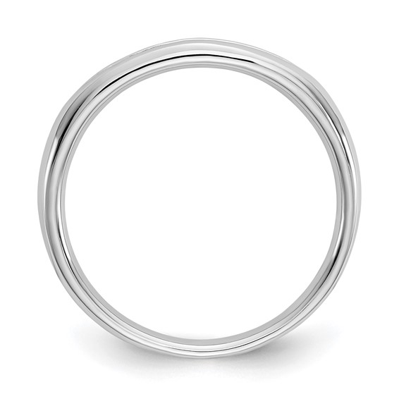 14K White Gold 7-Stone (Holds 7-1.5mm Round) Channel Band Mounting