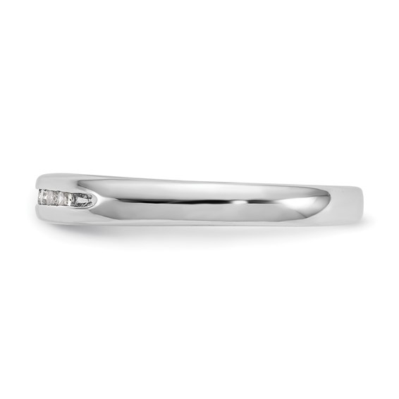14K White Gold 7-Stone (Holds 7-1.5mm Round) Channel Band Mounting