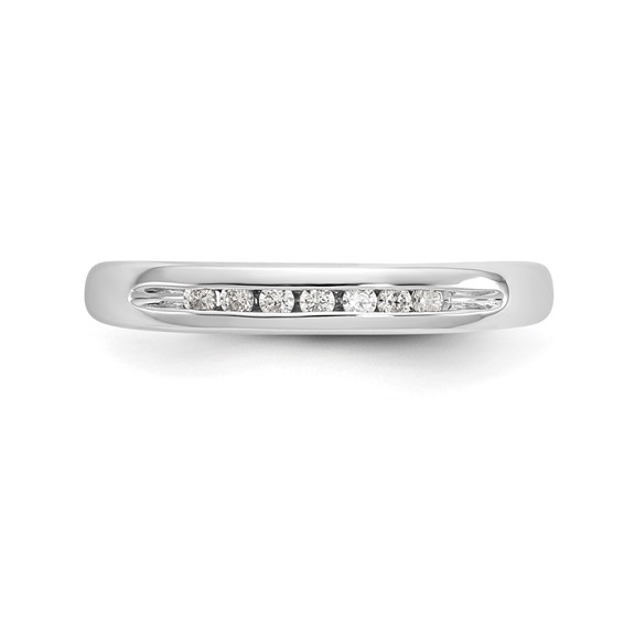 14K White Gold 7-Stone (Holds 7-1.5mm Round) Channel Band Mounting