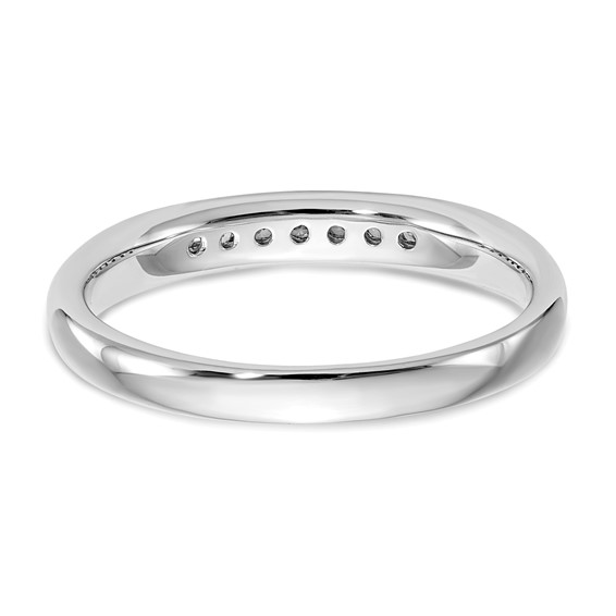 14K White Gold 7-Stone (Holds 7-1.5mm Round) Channel Band Mounting