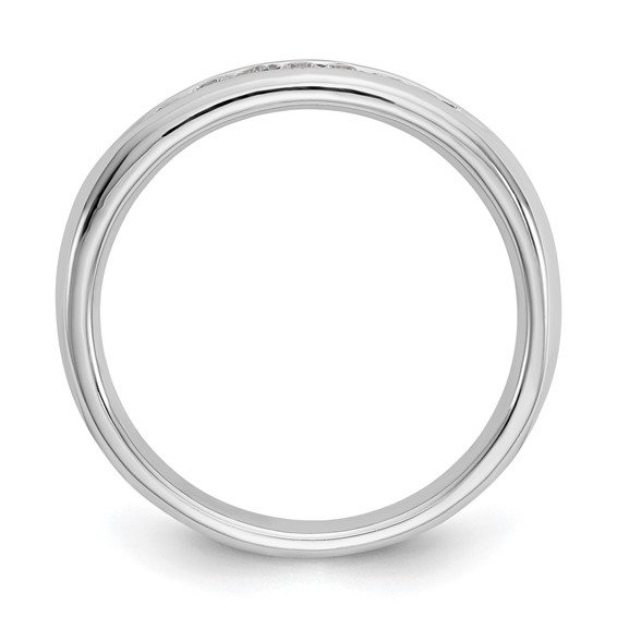 14K White Gold 7-Stone (Holds 7-1.7mm Round) Channel Band Mounting