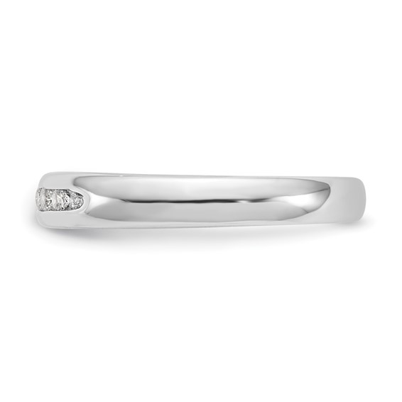 14K White Gold 7-Stone (Holds 7-1.7mm Round) Channel Band Mounting