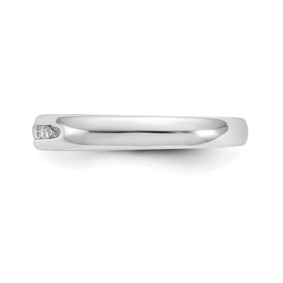 14K White Gold 7-Stone (Holds 7-1.7mm Round) Channel Band Mounting
