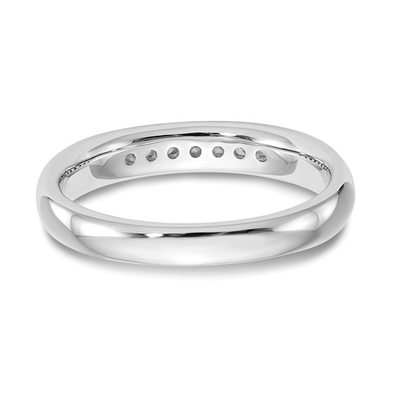 14K White Gold 7-Stone (Holds 7-1.7mm Round) Channel Band Mounting