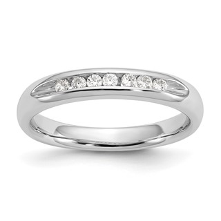 14K White Gold 7-Stone (Holds 7-1.7mm Round) Channel Band Mounting