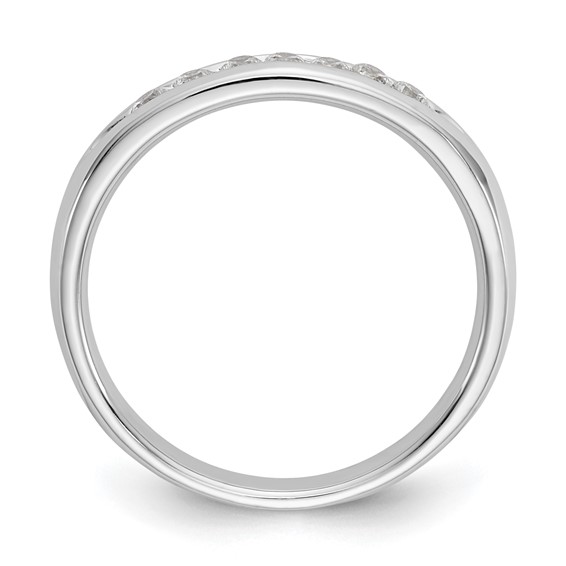 14K White Gold 7-Stone (Holds 7-1.9mm Round) Channel Band Mounting
