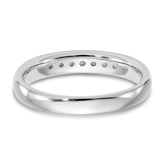 14K White Gold 7-Stone (Holds 7-1.9mm Round) Channel Band Mounting