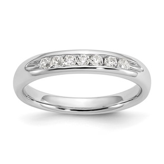 14K White Gold 7-Stone (Holds 7-1.9mm Round) Channel Band Mounting