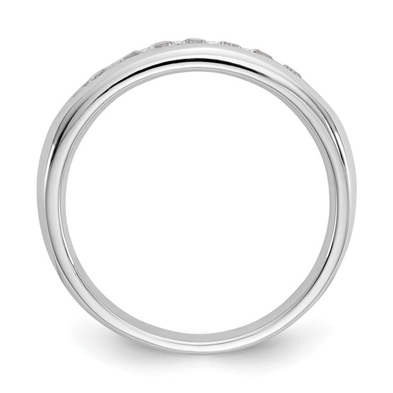 14K White Gold 7-Stone (Holds 7-2.1mm Round) Channel Band Mounting