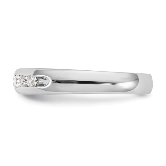 14K White Gold 7-Stone (Holds 7-2.1mm Round) Channel Band Mounting