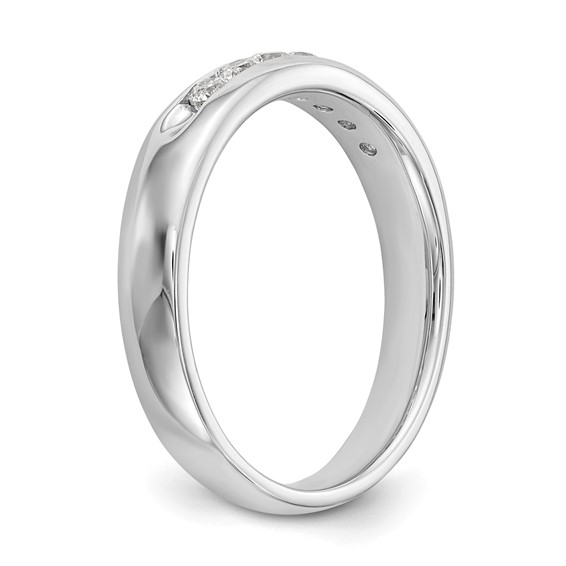 14K White Gold 7-Stone (Holds 7-2.1mm Round) Channel Band Mounting