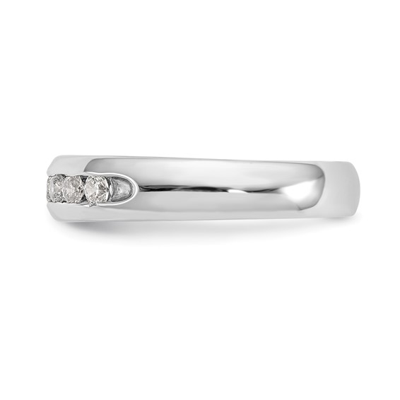 14K White Gold 7-Stone (Holds 7-2.2mm Round) Channel Band Mounting