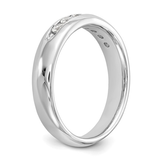 14K White Gold 7-Stone (Holds 7-2.2mm Round) Channel Band Mounting