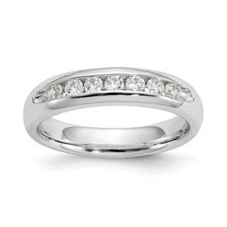 14K White Gold 7-Stone (Holds 7-2.2mm Round) Channel Band Mounting