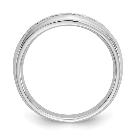 14K White Gold 7-Stone (Holds 7-2.3mm Round) Channel Band Mounting