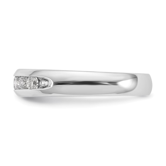 14K White Gold 7-Stone (Holds 7-2.3mm Round) Channel Band Mounting
