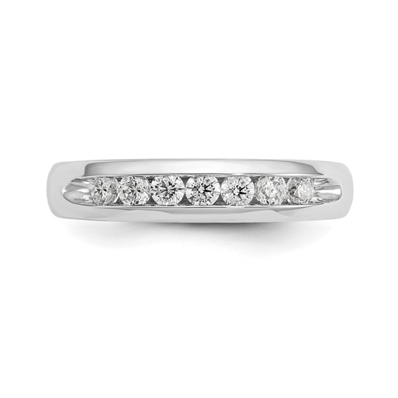 14K White Gold 7-Stone (Holds 7-2.3mm Round) Channel Band Mounting