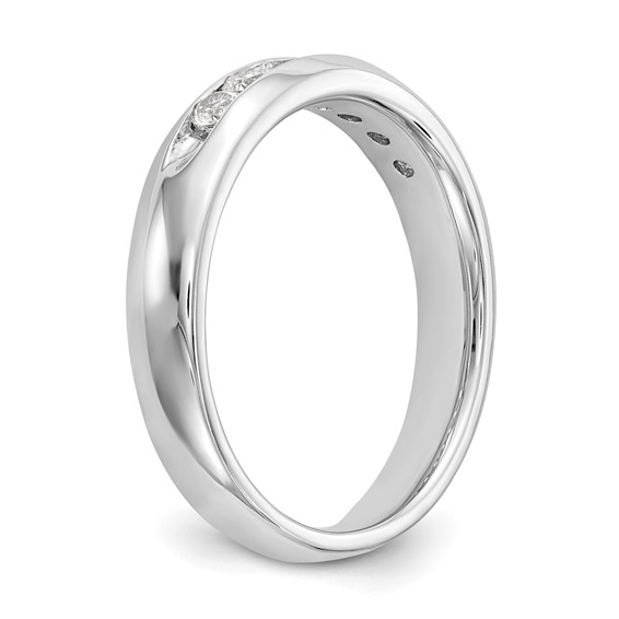 14K White Gold 7-Stone (Holds 7-2.3mm Round) Channel Band Mounting