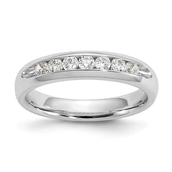 14K White Gold 7-Stone (Holds 7-2.3mm Round) Channel Band Mounting