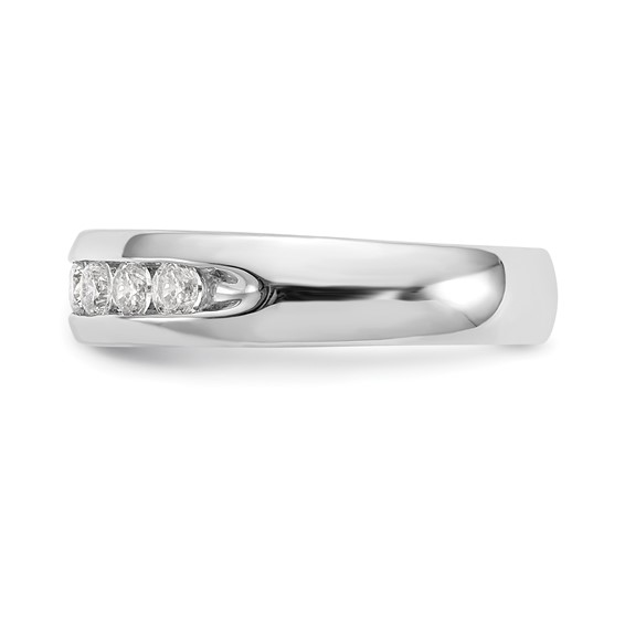 14K White Gold 7-Stone (Holds 7-2.6mm Round) Channel Band Mounting