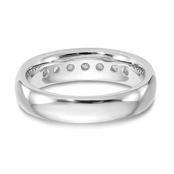 14K White Gold 7-Stone (Holds 7-2.6mm Round) Channel Band Mounting