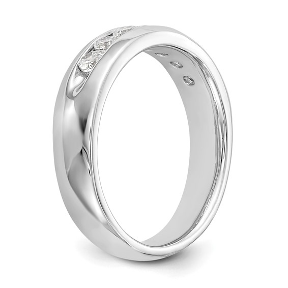 14K White Gold 7-Stone (Holds 7-2.6mm Round) Channel Band Mounting