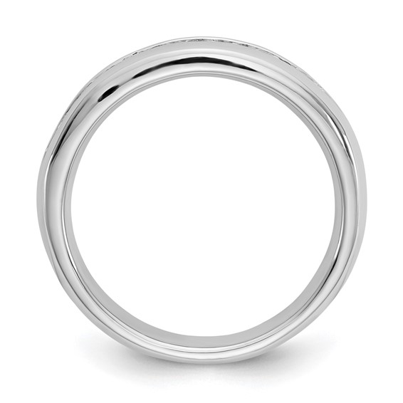14K White Gold 7-Stone (Holds 7-2.7mm Round) Channel Band Mounting