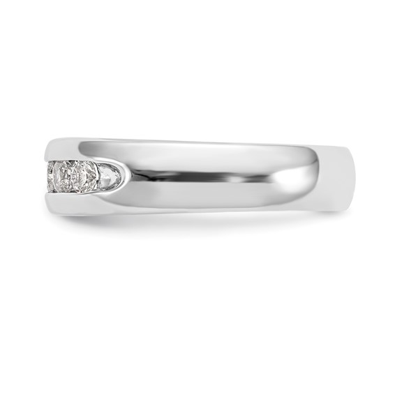 14K White Gold 7-Stone (Holds 7-2.7mm Round) Channel Band Mounting