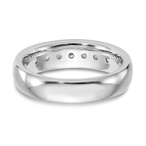 14K White Gold 7-Stone (Holds 7-2.7mm Round) Channel Band Mounting