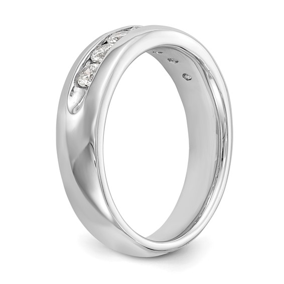 14K White Gold 7-Stone (Holds 7-2.7mm Round) Channel Band Mounting